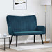 2-Zits Sofa Blauw 115 x 61 x 87 cm fluweel
