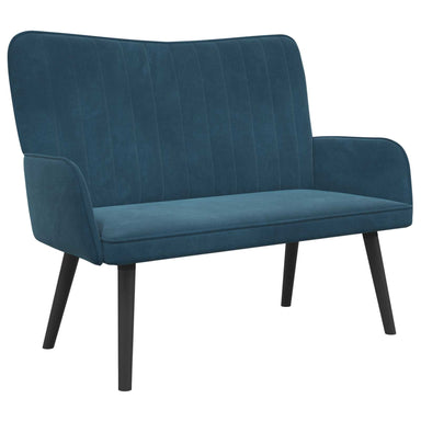 2-Zits Sofa Blauw 115 x 61 x 87 cm fluweel