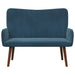 2-Zits Sofa Blauw 115 x 61 x 87 cm fluweel