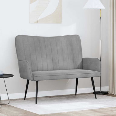 2-Zits Sofa Lichtgrijs 115 x 61 x 87 cm fluweel