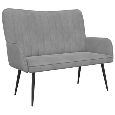 2-Zits Sofa Lichtgrijs 115 x 61 x 87 cm fluweel