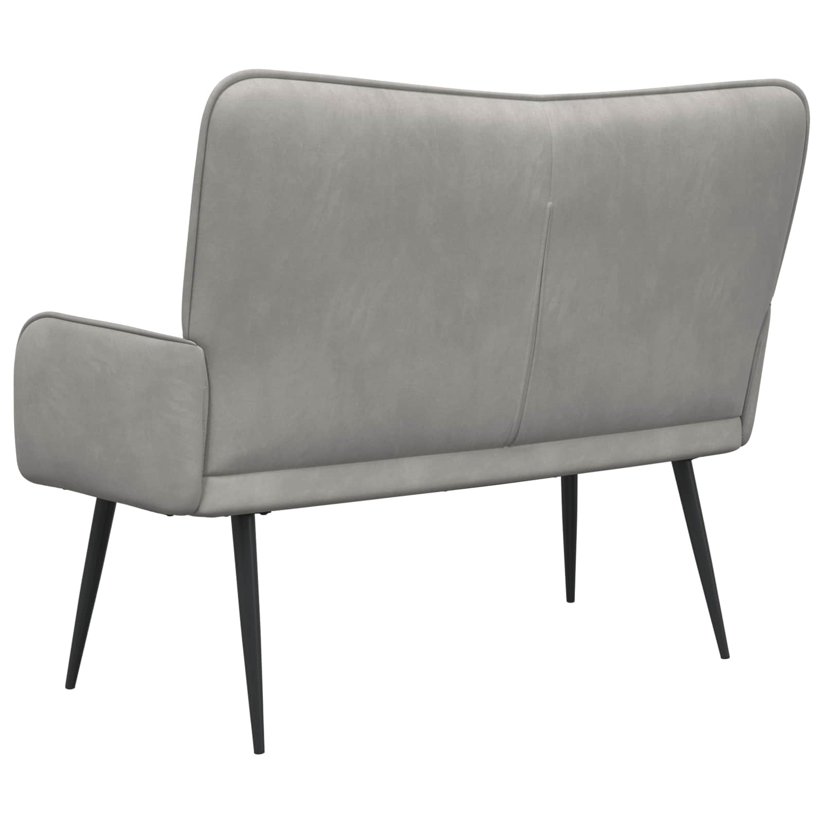 2-Zits Sofa Lichtgrijs 115 x 61 x 87 cm fluweel