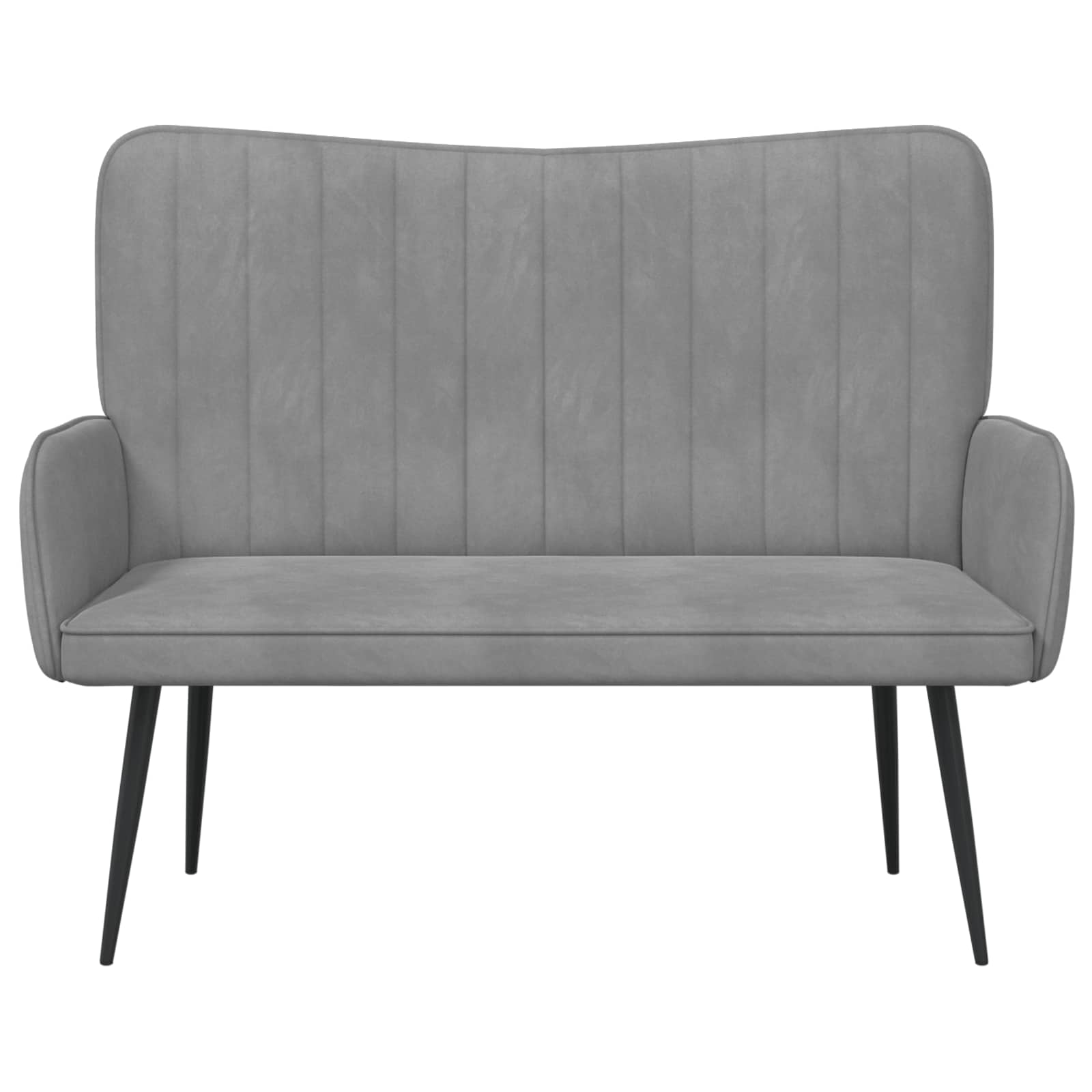 2-Zits Sofa Lichtgrijs 115 x 61 x 87 cm fluweel