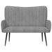 2-Zits Sofa Lichtgrijs 115 x 61 x 87 cm fluweel