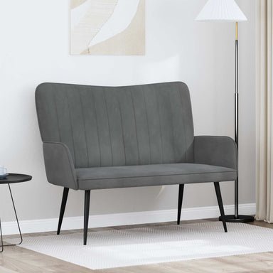 2-Zits Sofa Donkergrijs 115 x 61 x 87 cm fluweel