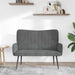2-Zits Sofa Donkergrijs 115 x 61 x 87 cm fluweel
