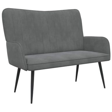 2-Zits Sofa Donkergrijs 115 x 61 x 87 cm fluweel