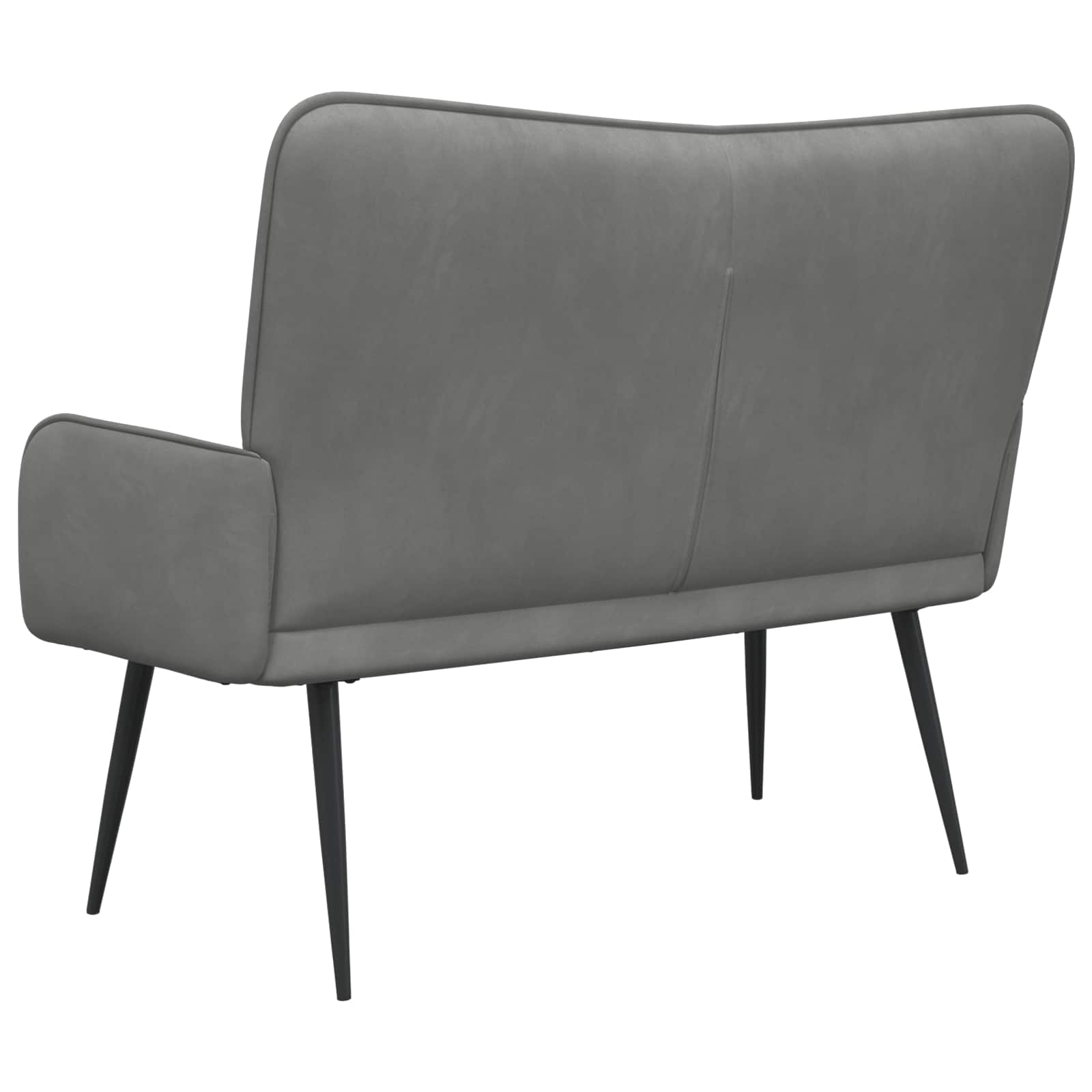 2-Zits Sofa Donkergrijs 115 x 61 x 87 cm fluweel