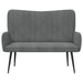 2-Zits Sofa Donkergrijs 115 x 61 x 87 cm fluweel
