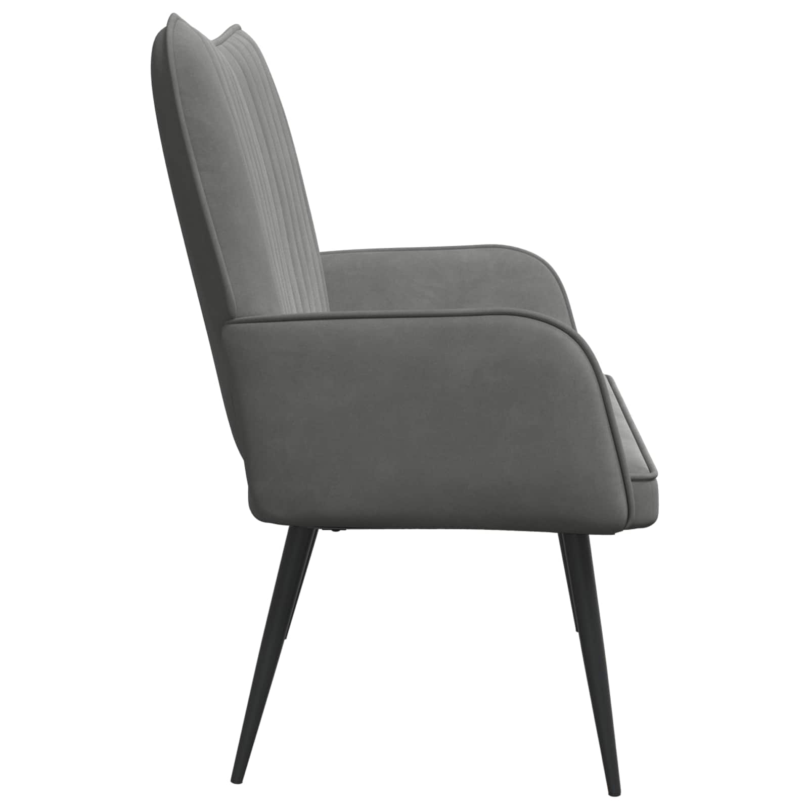 2-Zits Sofa Donkergrijs 115 x 61 x 87 cm fluweel