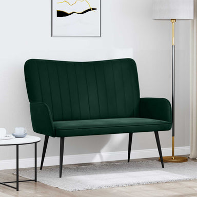 2-Zits Sofa Donkergroen 115 x 61 x 87 cm fluweel