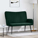 2-Zits Sofa Donkergroen 115 x 61 x 87 cm fluweel