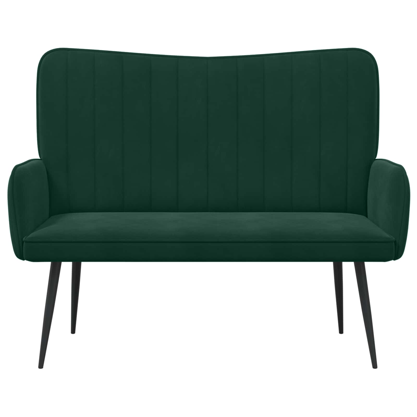 2-Zits Sofa Donkergroen 115 x 61 x 87 cm fluweel