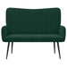 2-Zits Sofa Donkergroen 115 x 61 x 87 cm fluweel
