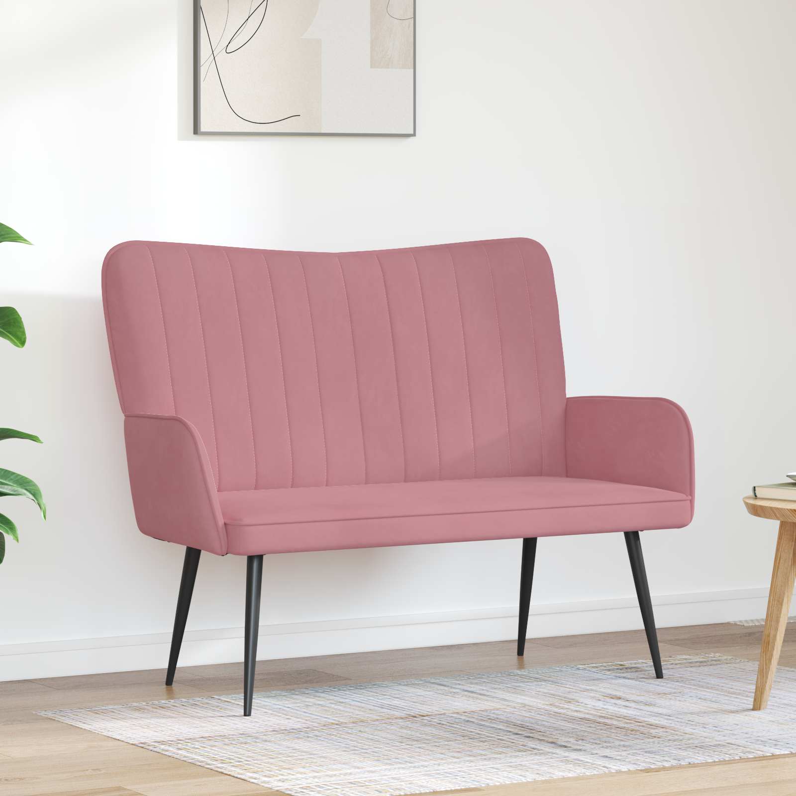2-Zits Sofa Roze 115 x 61 x 87 cm fluweel