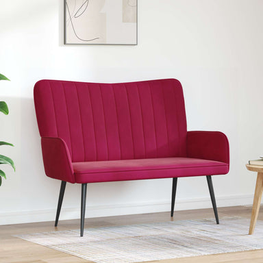 2-Zits Sofa Wijnrood 115 x 61 x 87 cm fluweel