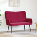 2-Zits Sofa Wijnrood 115 x 61 x 87 cm fluweel
