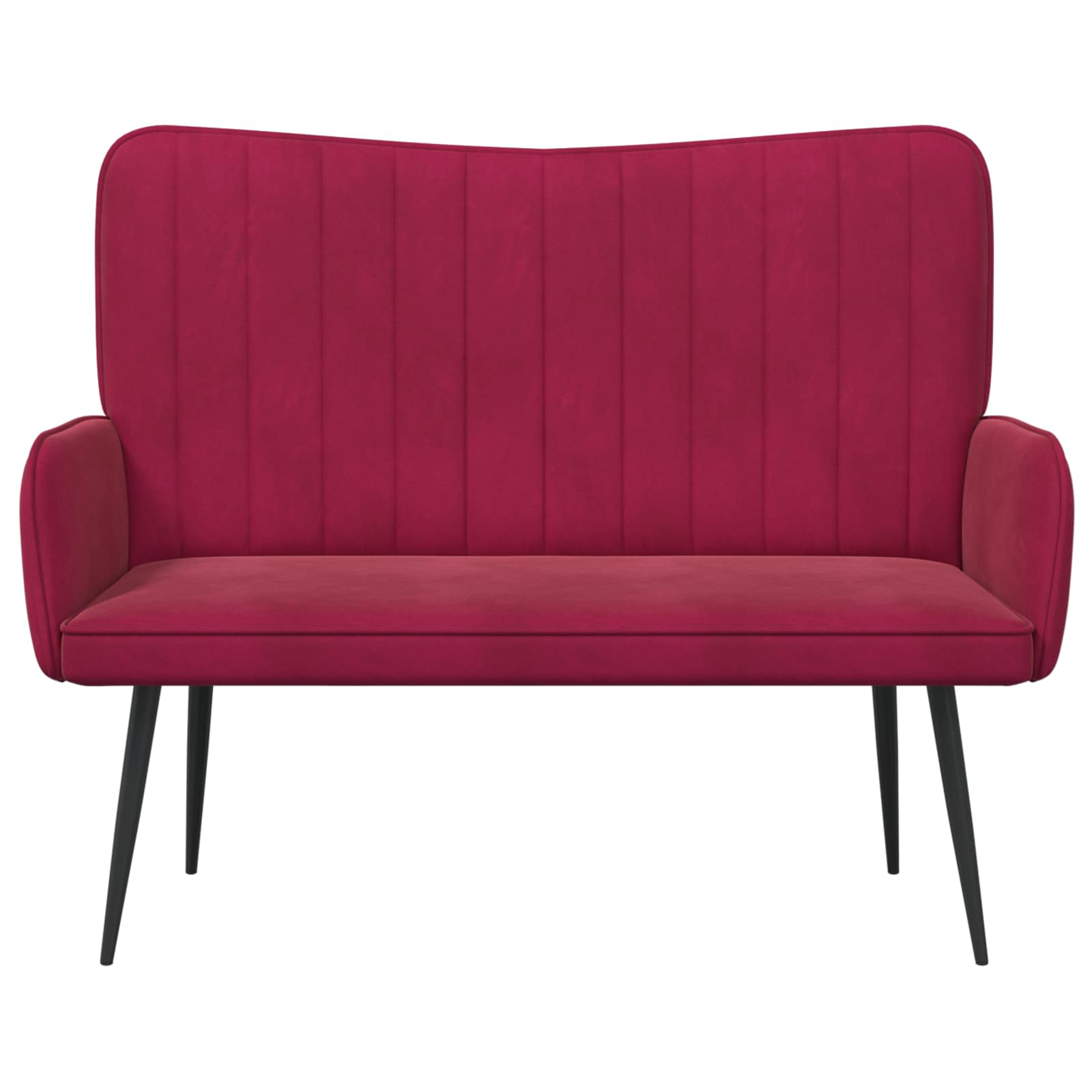 2-Zits Sofa Wijnrood 115 x 61 x 87 cm fluweel