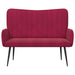 2-Zits Sofa Wijnrood 115 x 61 x 87 cm fluweel