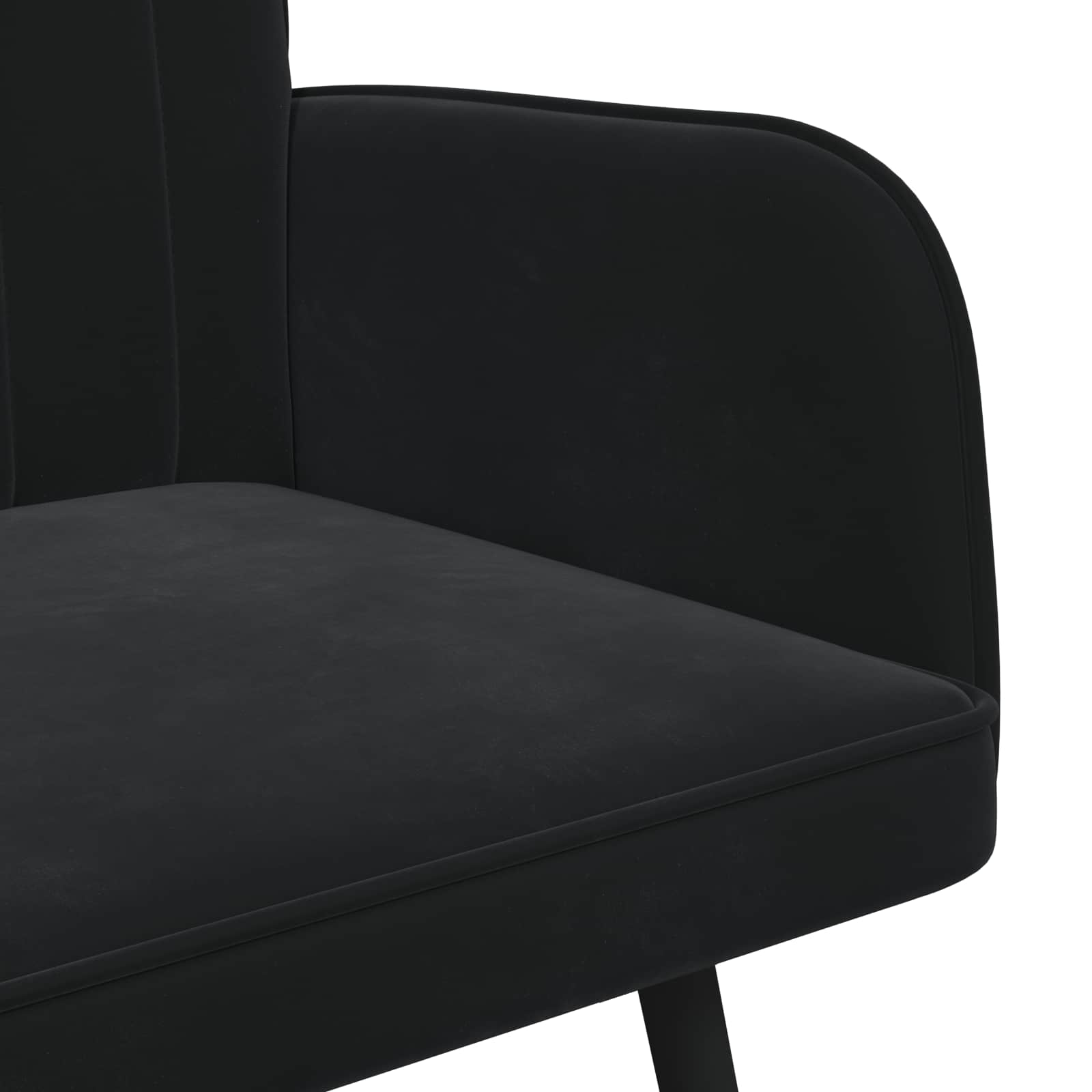 2-Zits Sofa Zwart 115 x 61 x 87 cm fluweel