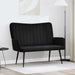 2-Zits Sofa Zwart 115 x 61 x 87 cm fluweel