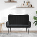 2-Zits Sofa Zwart 115 x 61 x 87 cm fluweel
