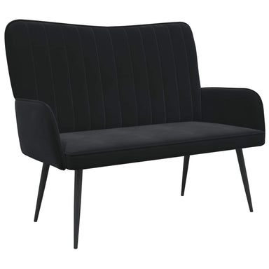 2-Zits Sofa Zwart 115 x 61 x 87 cm fluweel