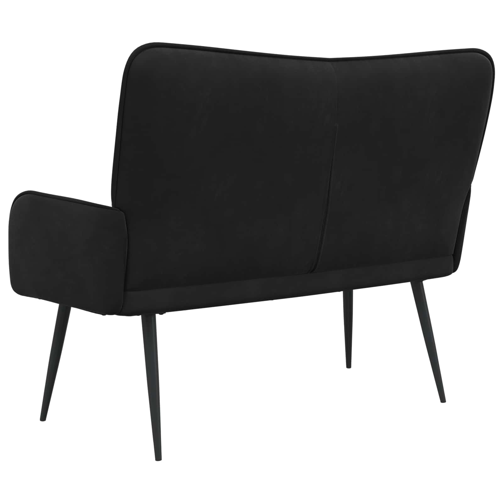 2-Zits Sofa Zwart 115 x 61 x 87 cm fluweel