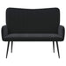 2-Zits Sofa Zwart 115 x 61 x 87 cm fluweel