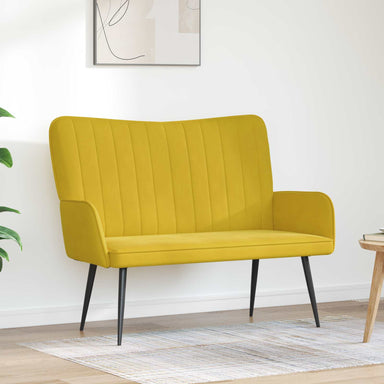 2-Zits Sofa Geel 115 x 61 x 87 cm fluweel