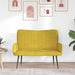 2-Zits Sofa Geel 115 x 61 x 87 cm fluweel