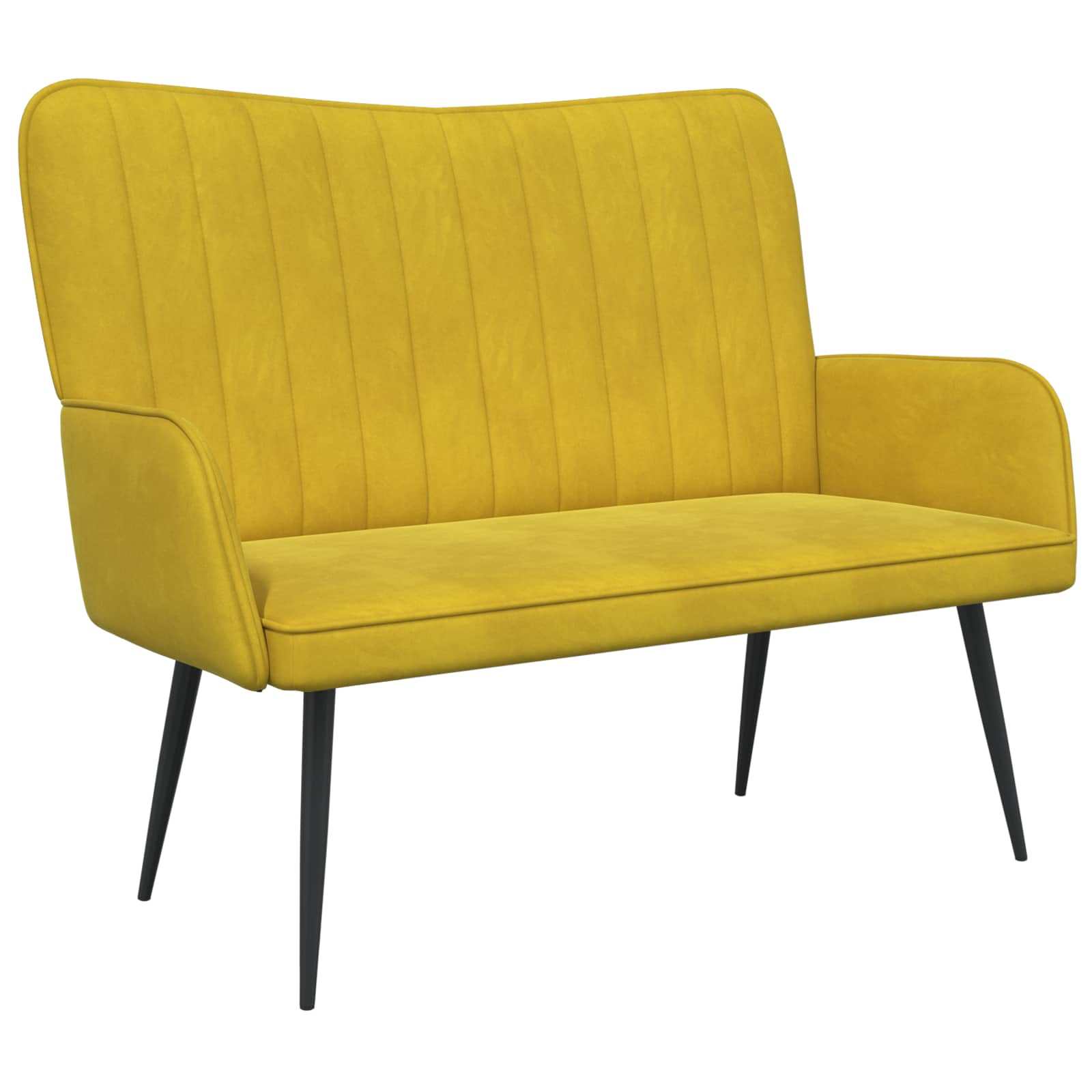 2-Zits Sofa Geel 115 x 61 x 87 cm fluweel