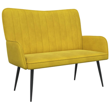 2-Zits Sofa Geel 115 x 61 x 87 cm fluweel