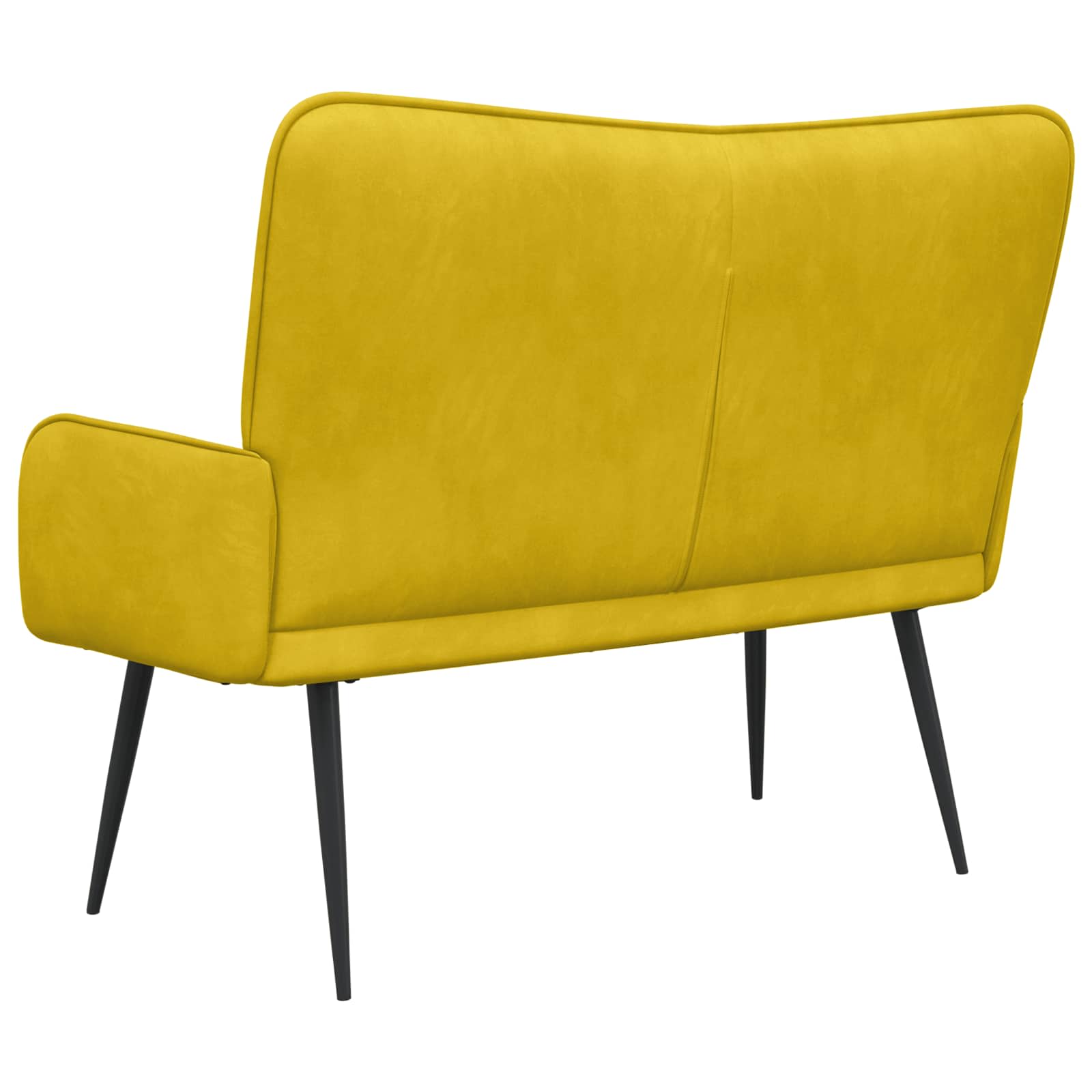 2-Zits Sofa Geel 115 x 61 x 87 cm fluweel