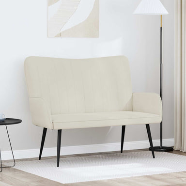 2-Zits Sofa Crèmekleurig 115 x 61 x 87 cm fluweel