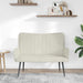 2-Zits Sofa Crèmekleurig 115 x 61 x 87 cm fluweel