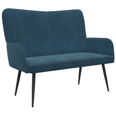 2-Zits Sofa Blauw 115 x 61 x 87 cm fluweel