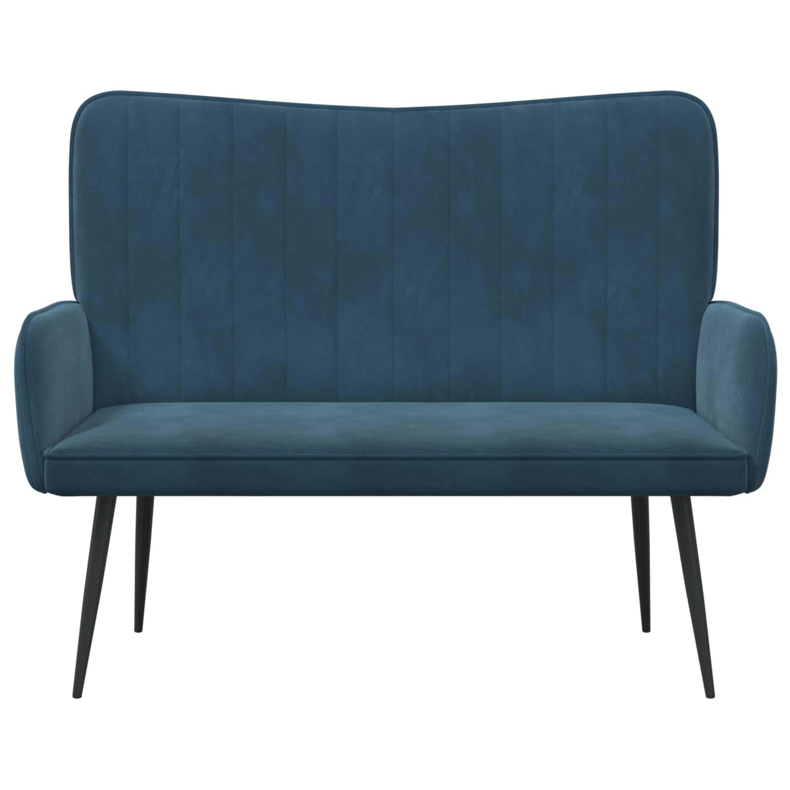 2-Zits Sofa Blauw 115 x 61 x 87 cm fluweel