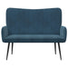 2-Zits Sofa Blauw 115 x 61 x 87 cm fluweel