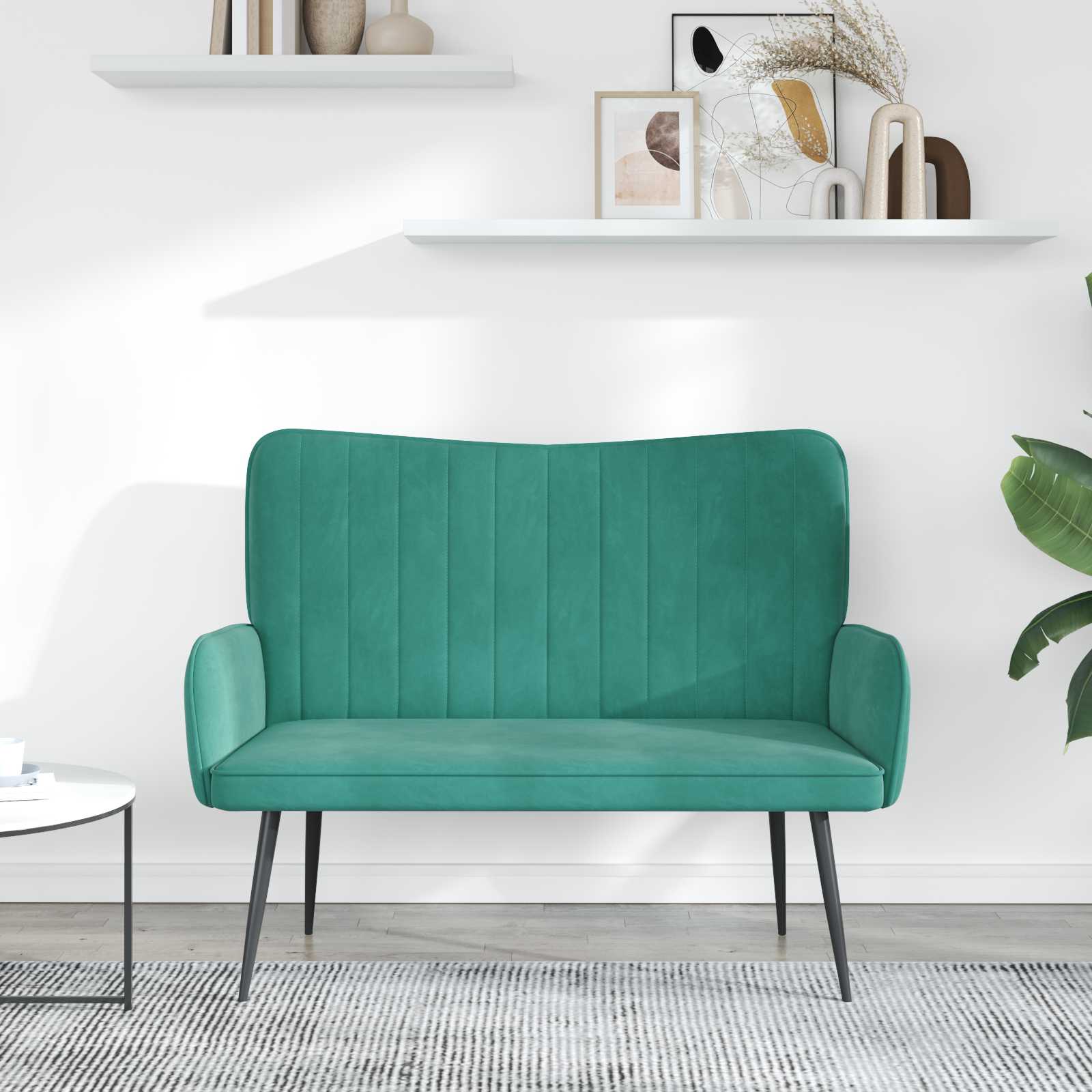 2-Zits Sofa Turquoise 115 x 61 x 87 cm fluweel