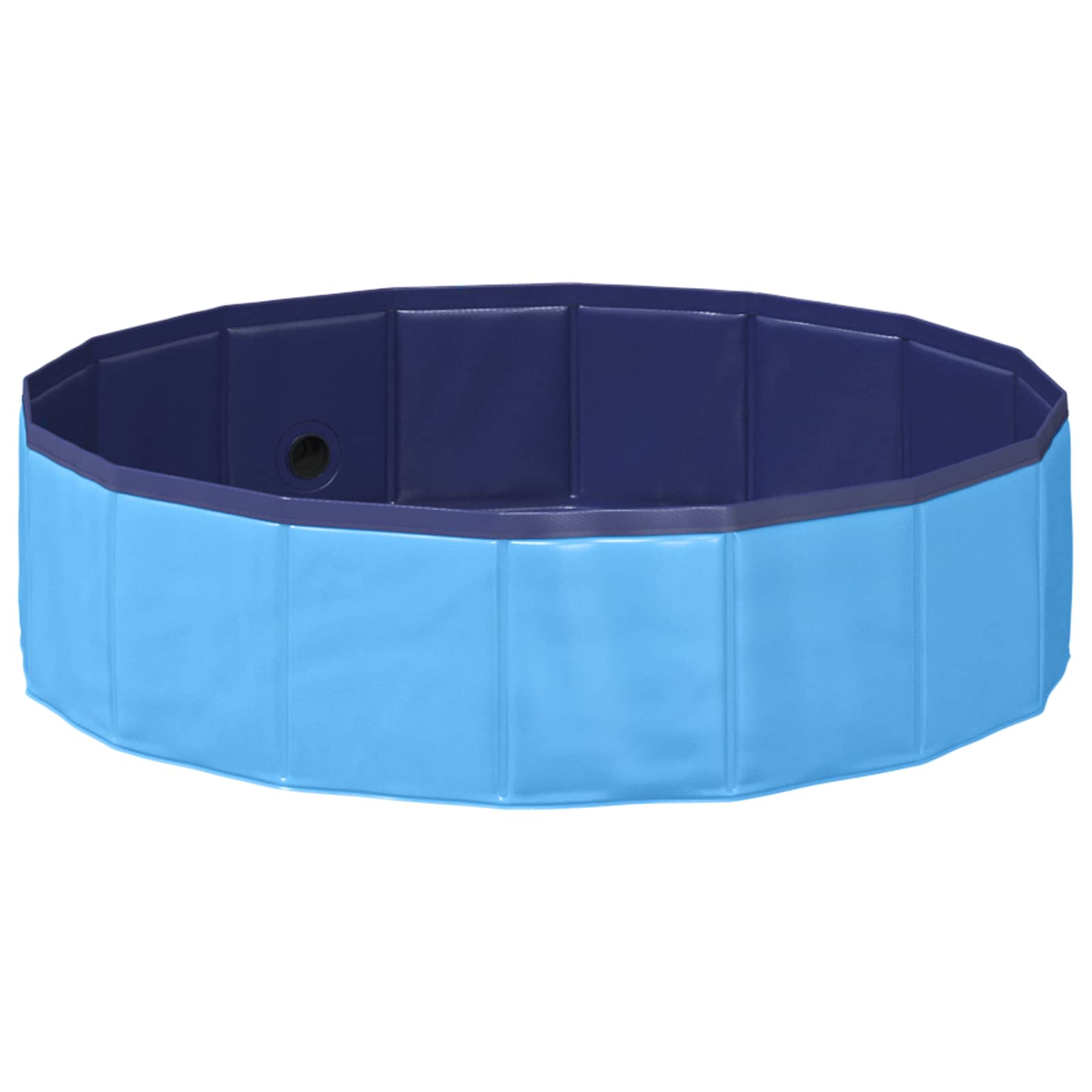 Kinderen Zwembad Blauw Ø 80 x 20 cm Dik PVC en Gelaagd Hout