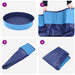 Kinderen Zwembad Blauw Ø 80 x 20 cm Dik PVC en Gelaagd Hout