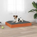 Hondenbed Wasbruin 72 x 54 x 9 cm Massief Vurenhout