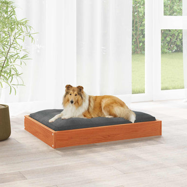 Hondenbed Wasbruin 101,5 x 74 x 9 cm Massief Vurenhout