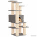 Kattenboom met sisal krabpalen Lichtgrijs 161 cm