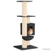 Kattenboom met sisal krabpalen Donkergrijs 137 cm