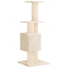 Kattenboom met sisal krabpalen Crèmekleurig 137 cm