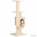 Kattenboom met sisal krabpalen Crèmekleurig 137 cm