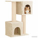 Kattenboom met sisal krabpalen Crèmekleurig 114 cm