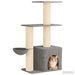 Kattenboom met sisal krabpalen Lichtgrijs 133 cm